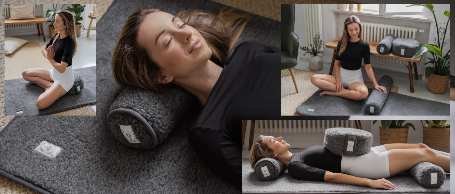 Spirit Love Meditationsprodukte in ruhiger Editorial-Bildwelt